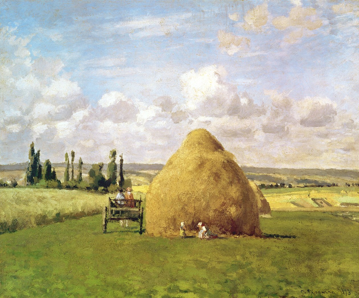 كومة القش ، بونتواز ، 1873 بواسطة كميل يعقوب بيسارو