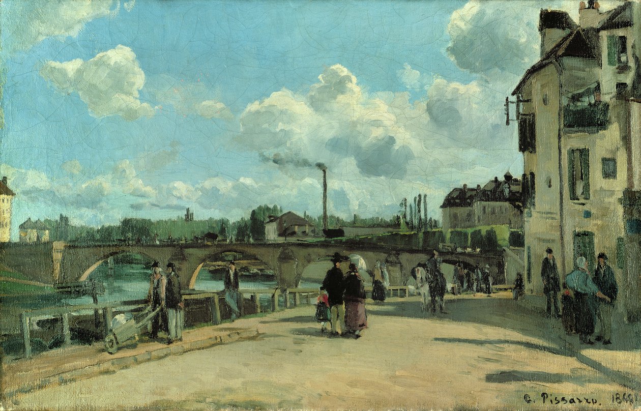 عرض بونتواز: Quai au Pothuis ، 1868 بواسطة كميل يعقوب بيسارو