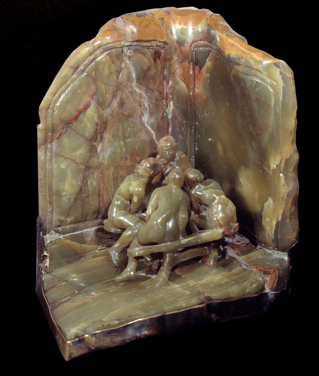 "les loveseats" 1897 (برونز وعقيق يماني) بواسطة كميل كلوديل