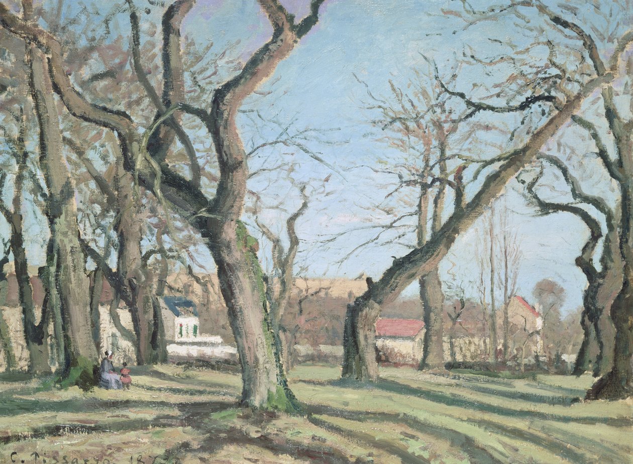 أشجار الكستناء في Louveciennes ، 1872 بواسطة كميل يعقوب بيسارو