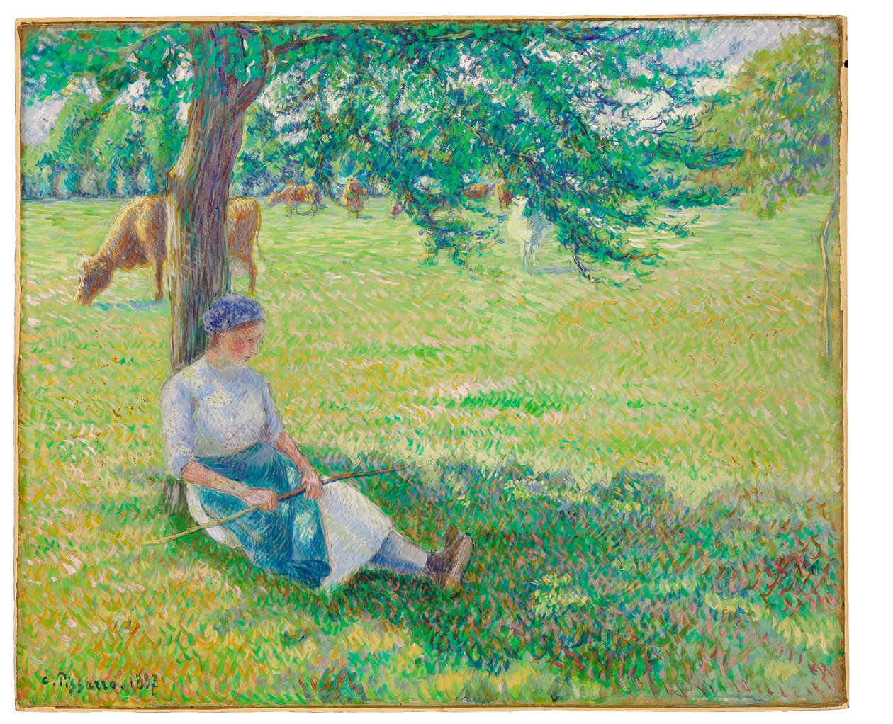 راعية البقر ، Eragny ، 1887 بواسطة كميل يعقوب بيسارو