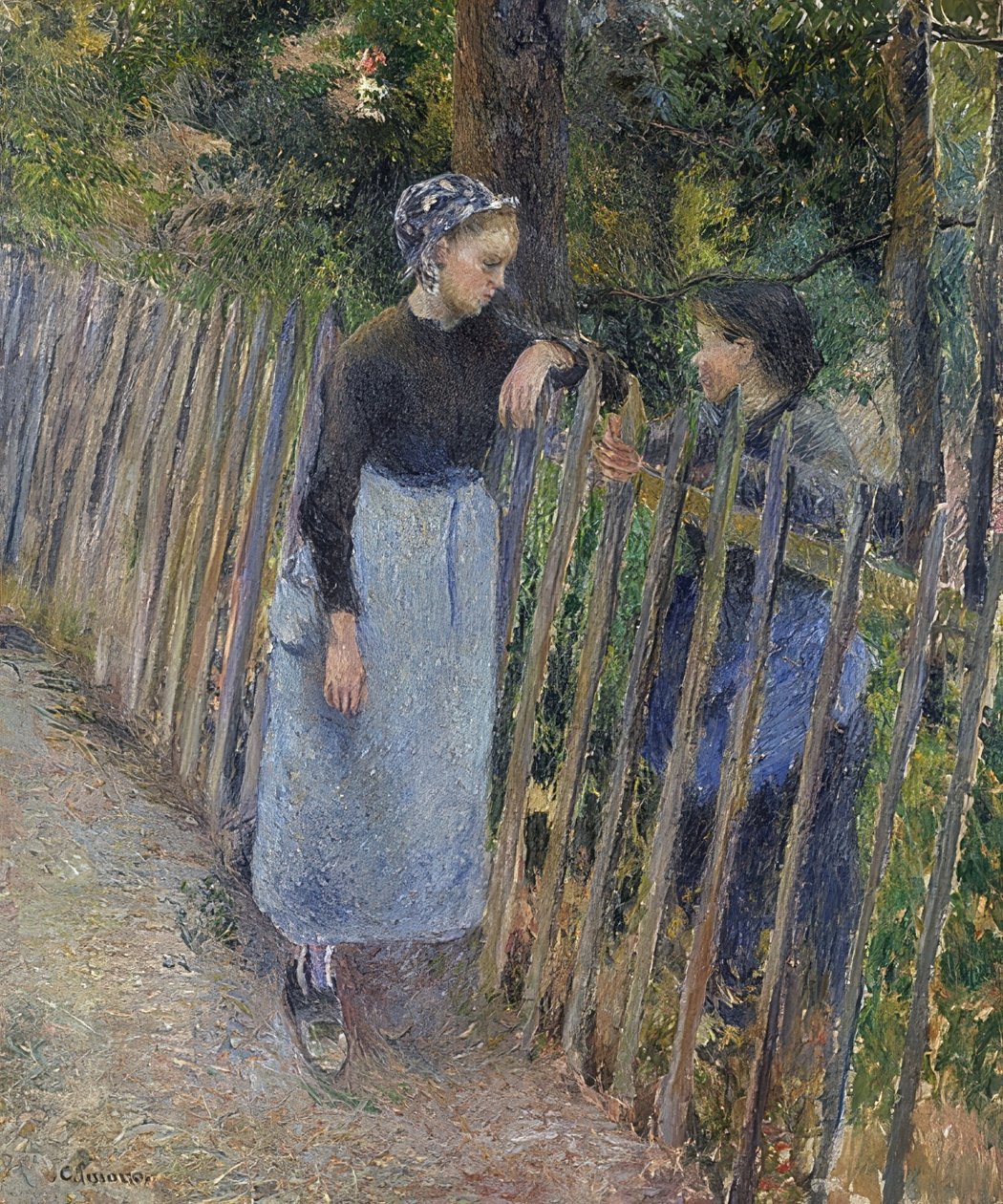 المحادثة. حوالي عام 1881 بواسطة كميل يعقوب بيسارو