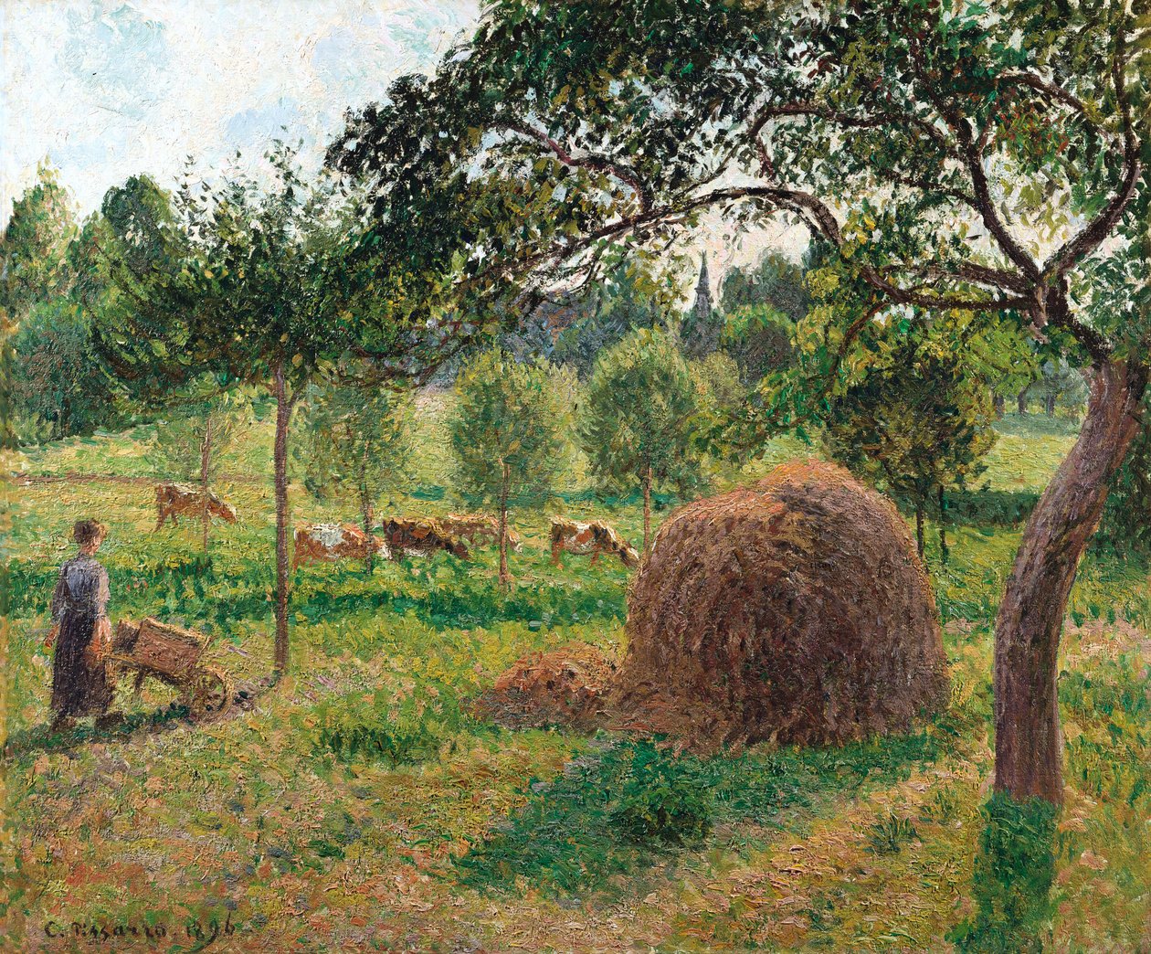 الغسق في Eragny ، 1896 بواسطة كميل يعقوب بيسارو