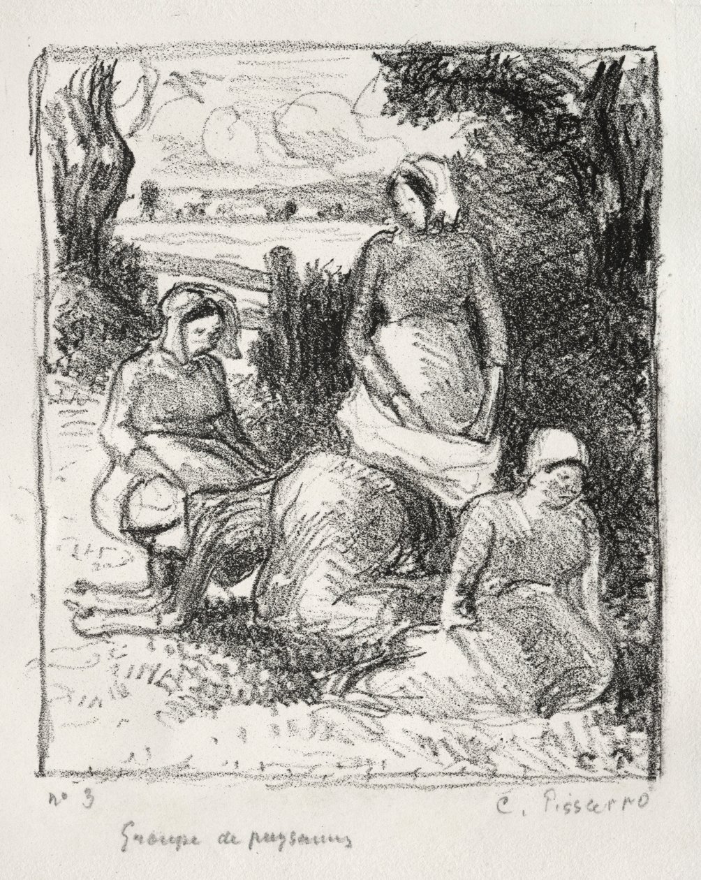 مجموعة الفلاحين ، ج. 1896. بواسطة كميل يعقوب بيسارو