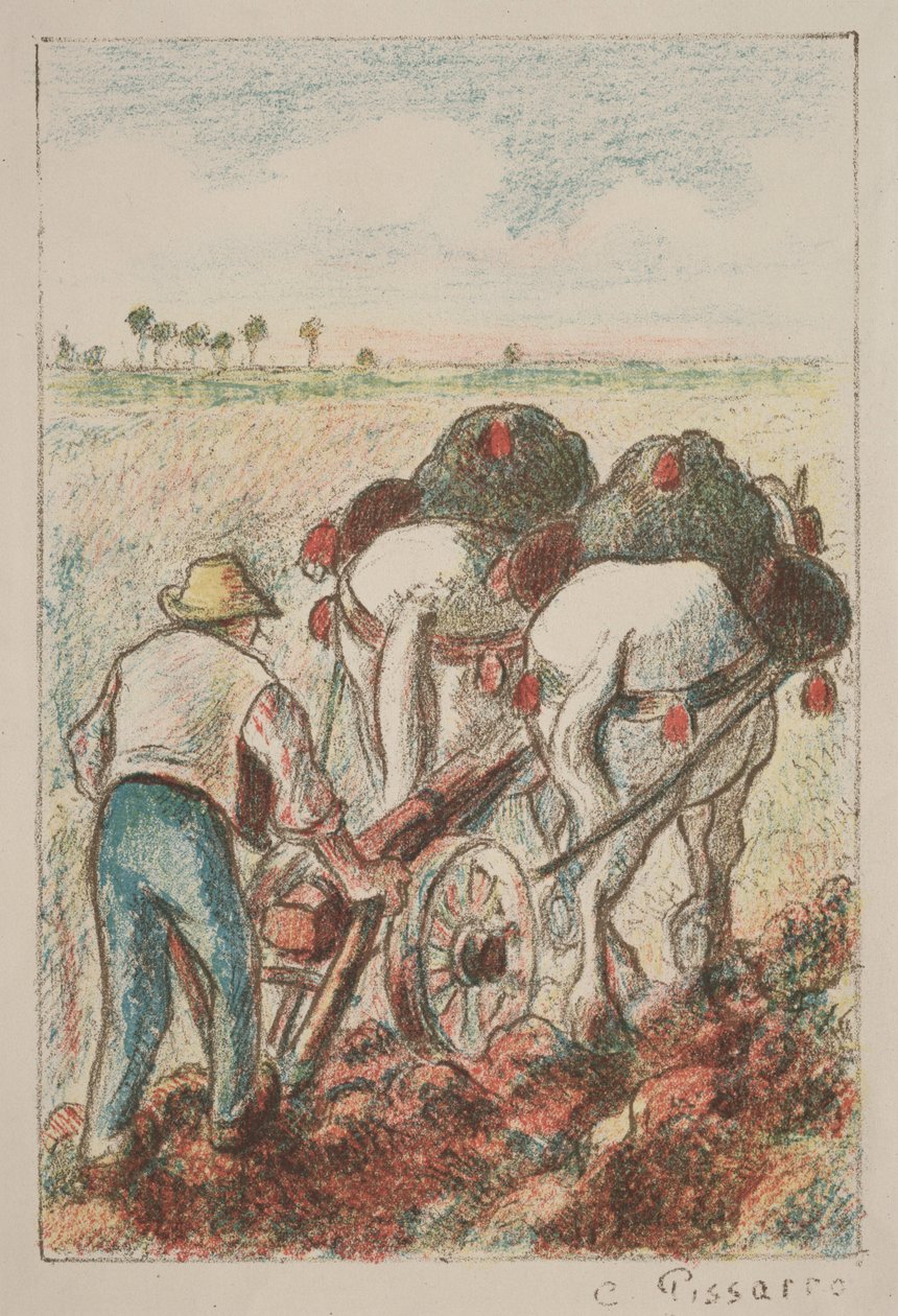 المحراث ، 1901. بواسطة كميل يعقوب بيسارو