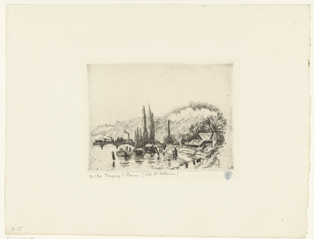 منظر طبيعي بالقرب من روان Paysage à Rouen (côte ste Catherine) (العنوان على الكائن) بواسطة كميل يعقوب بيسارو