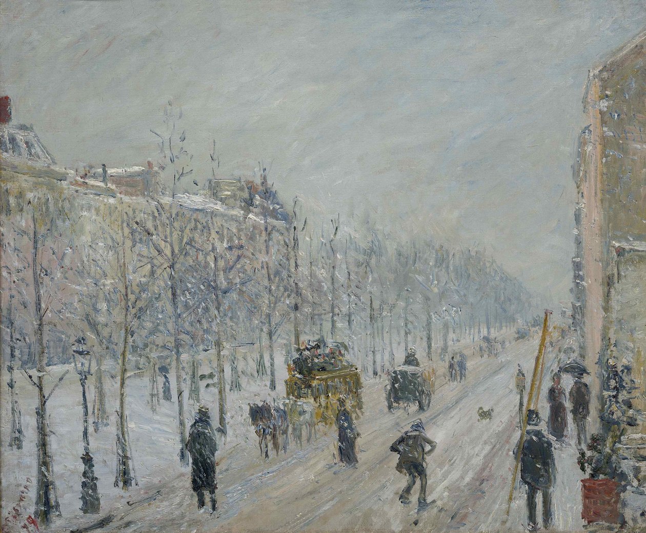 Les Boulevards ، الخارجيات ، تأثير الثلج ، 1879. بواسطة كميل يعقوب بيسارو