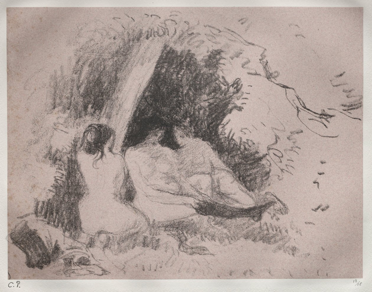 المرأة العارية ، ج. 1896. بواسطة كميل يعقوب بيسارو