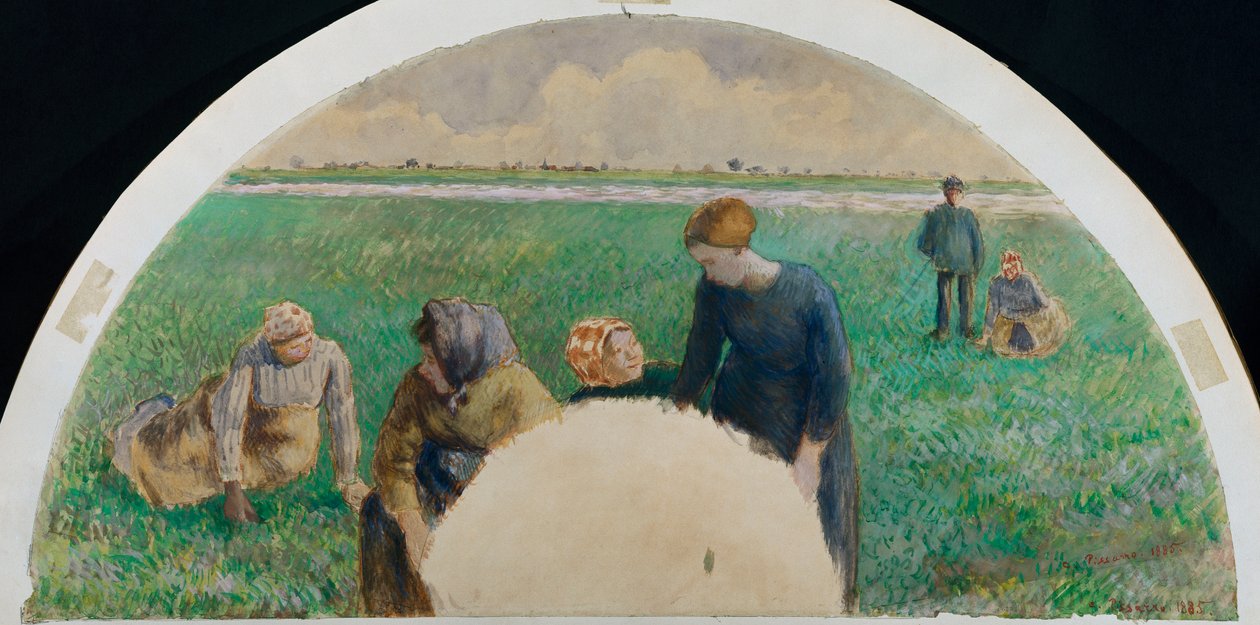 الفلاحون يجمعون العشب ، 1885 بواسطة كميل يعقوب بيسارو