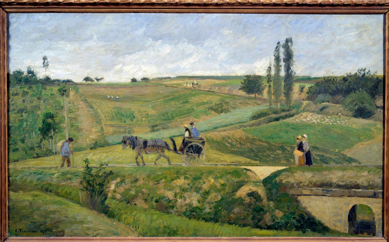 طريق دي إنري بالقرب من بونتواز لوحة لكاميل بيسارو (1830-1903) 1874 صن. 0،55x0،92 م باريس ، متحف أورسيه بواسطة كميل يعقوب بيسارو