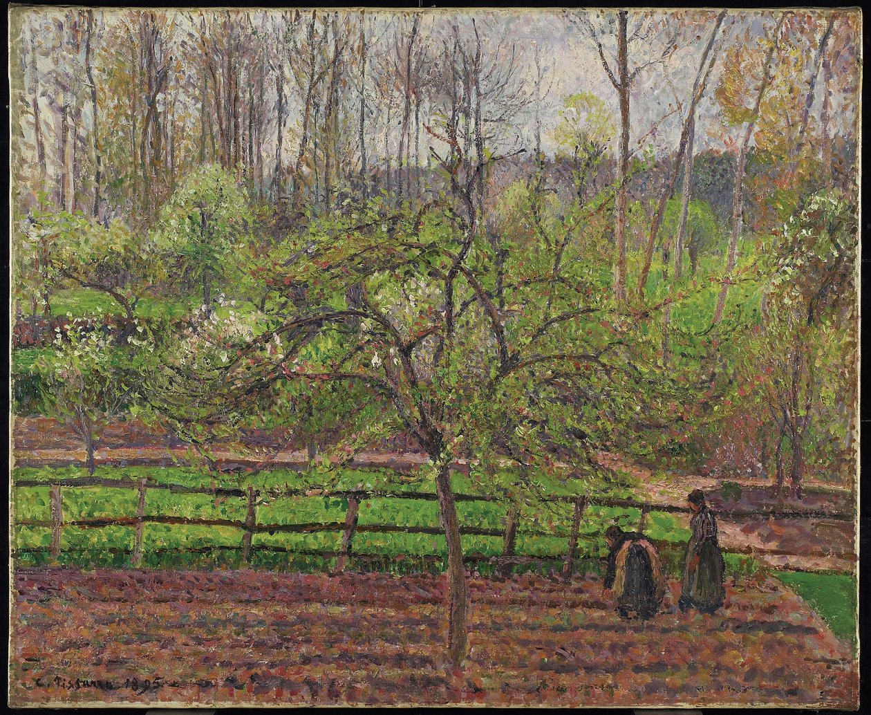 فصل الربيع ، الطقس الرمادي ، Eragny ، 1895 بواسطة كميل يعقوب بيسارو