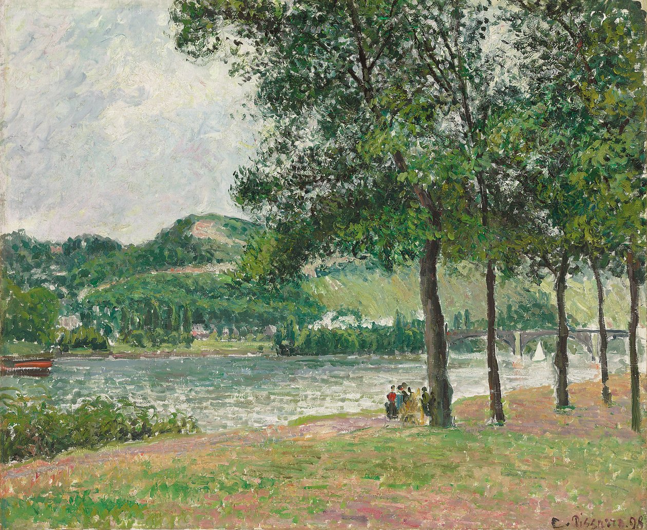 The Cours-la-Reine في روان ، ملبد بالغيوم ؛ The Cours-la-Reine in Rouen ، Temps Gris ، 1898 بواسطة كميل يعقوب بيسارو