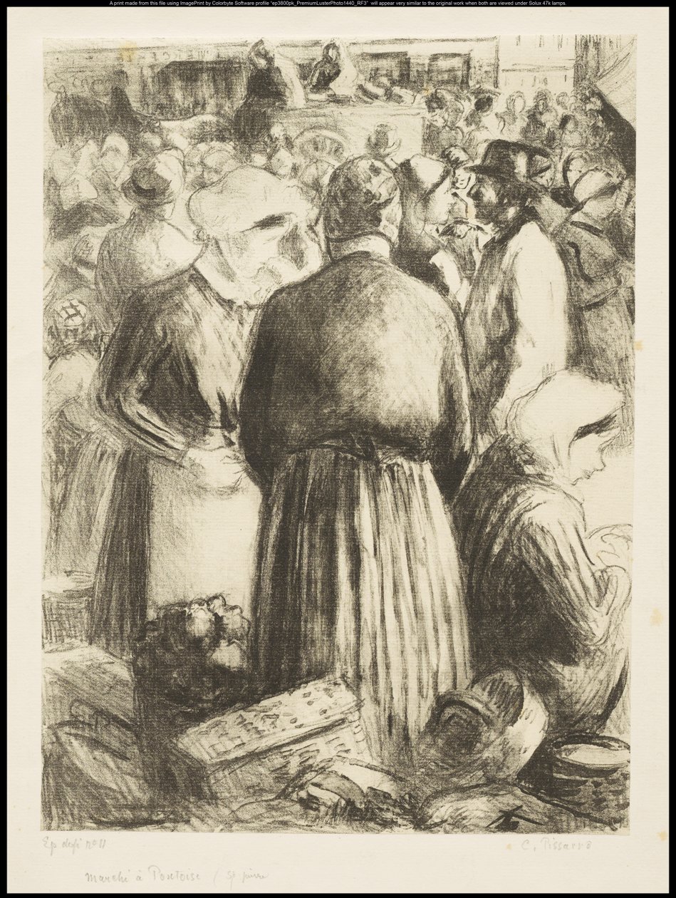 السوق في بونتواز ، c.1895 بواسطة كميل يعقوب بيسارو