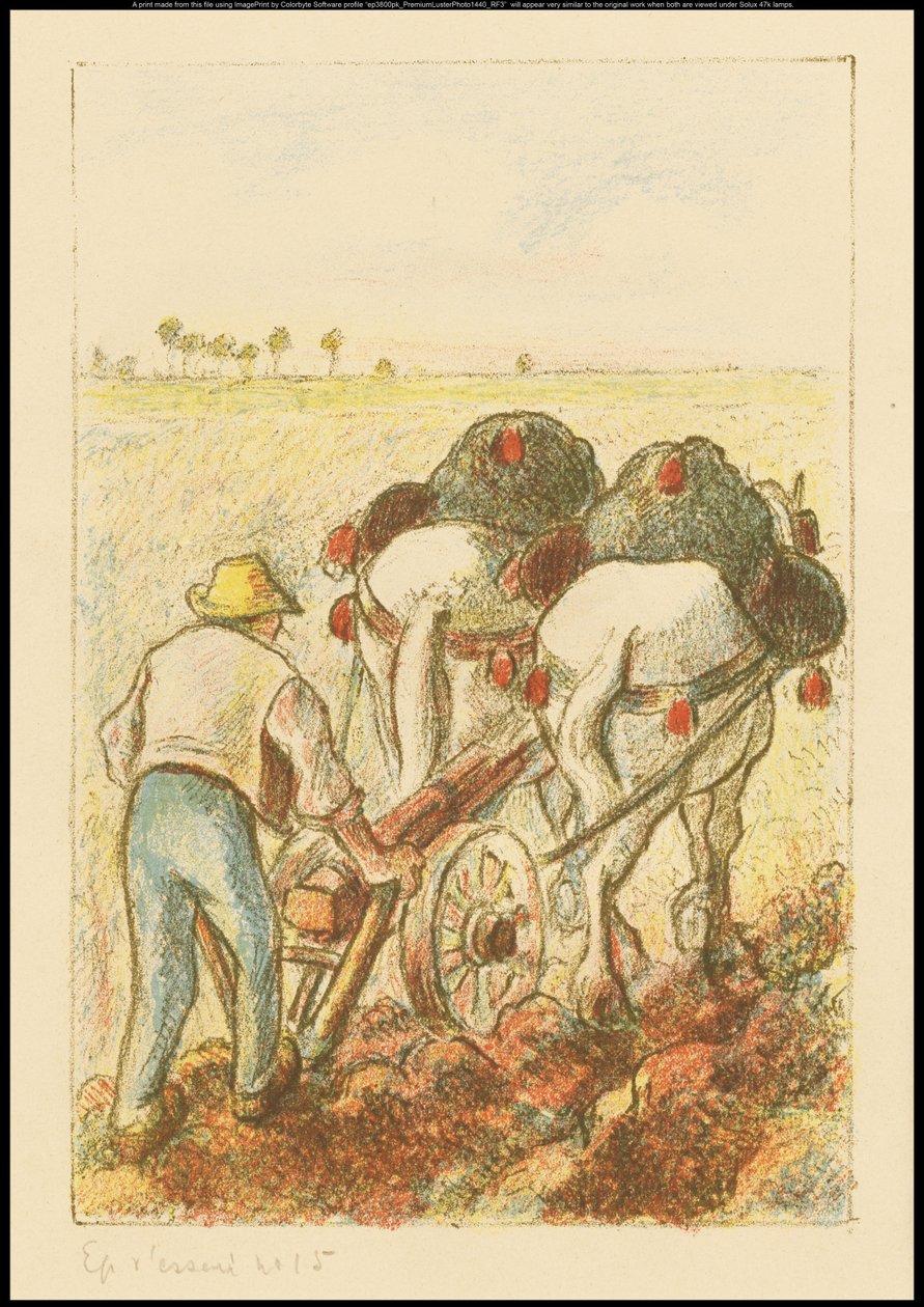 المحراث ، واجهة "Les Temps Nouveaux" ، 1901 بواسطة كميل يعقوب بيسارو