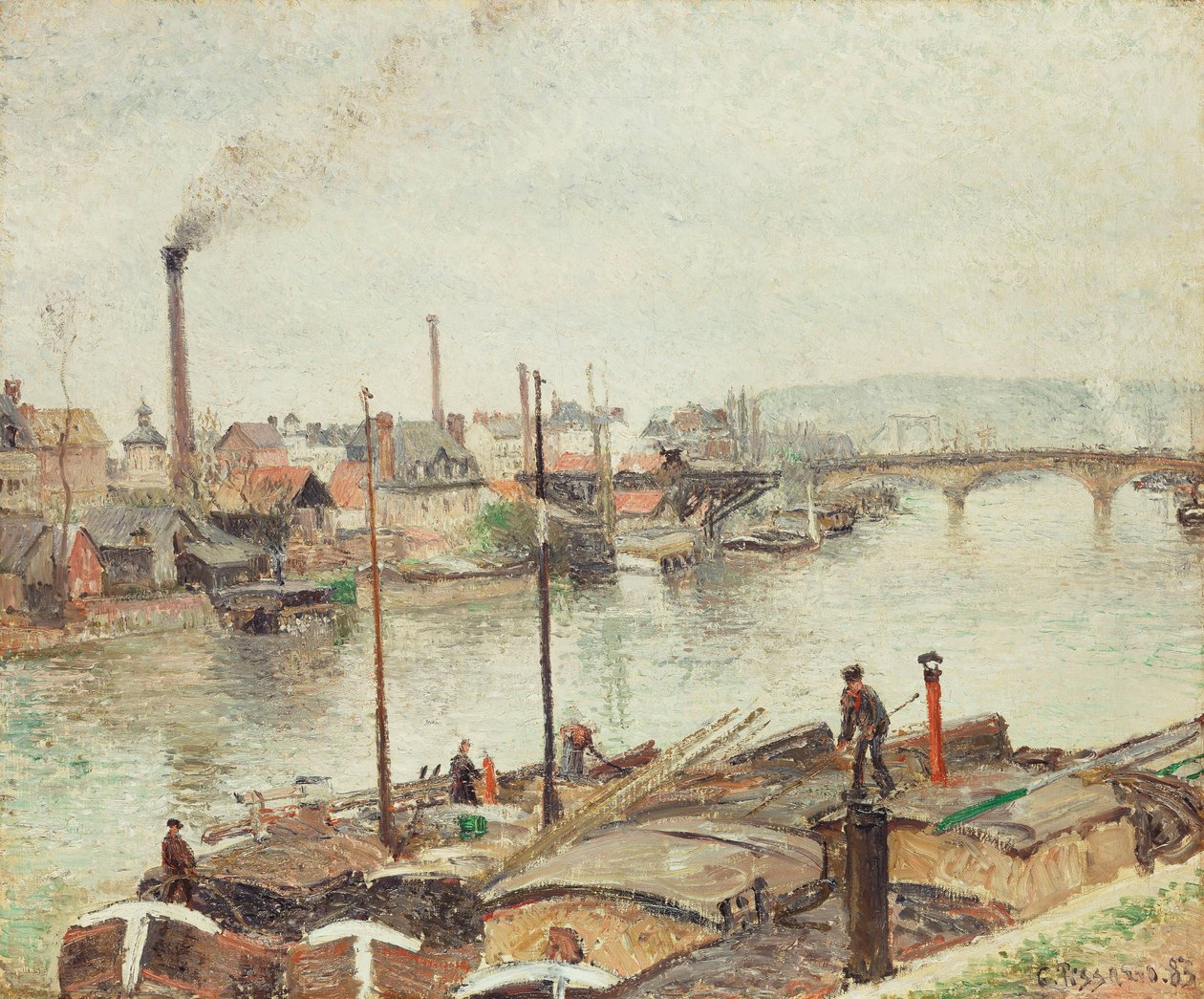 ميناء روان ، 1883 بواسطة كميل يعقوب بيسارو