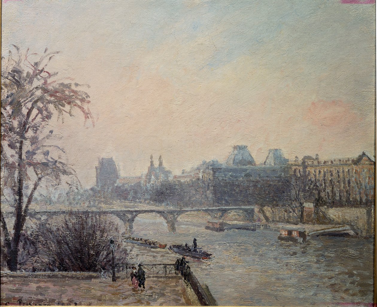 The Seine and the Louvre (oil on canvas بواسطة كميل يعقوب بيسارو