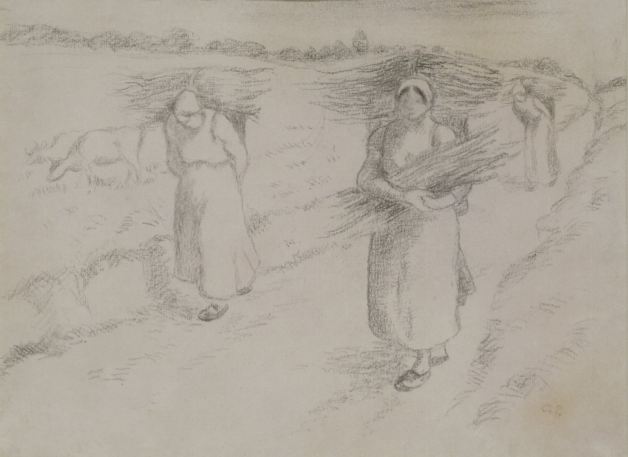 The Twig Gatherers ، حوالي عام 1896 بواسطة كميل يعقوب بيسارو