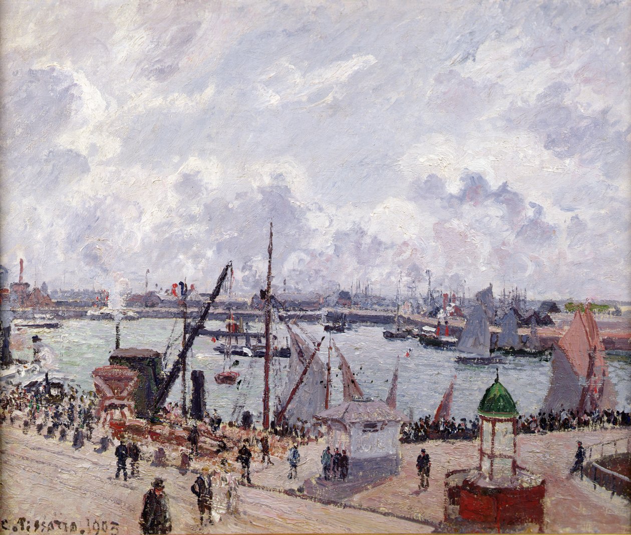 الميناء الخارجي لوهافر ، Quai de Southampton ، قارب Honfleur الذي يغادر الميناء ، 1903 بواسطة كميل يعقوب بيسارو