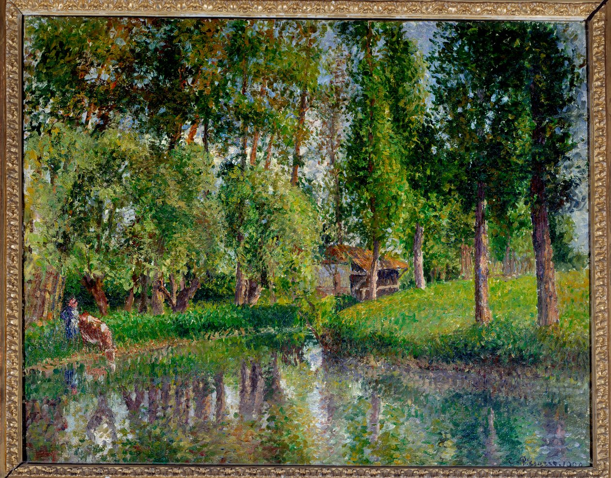 The wash house of Bazincourt Painting by Camille Pissarro (1830-1903) 1900 Sun. 0,65x0,81 m Paris, musee d