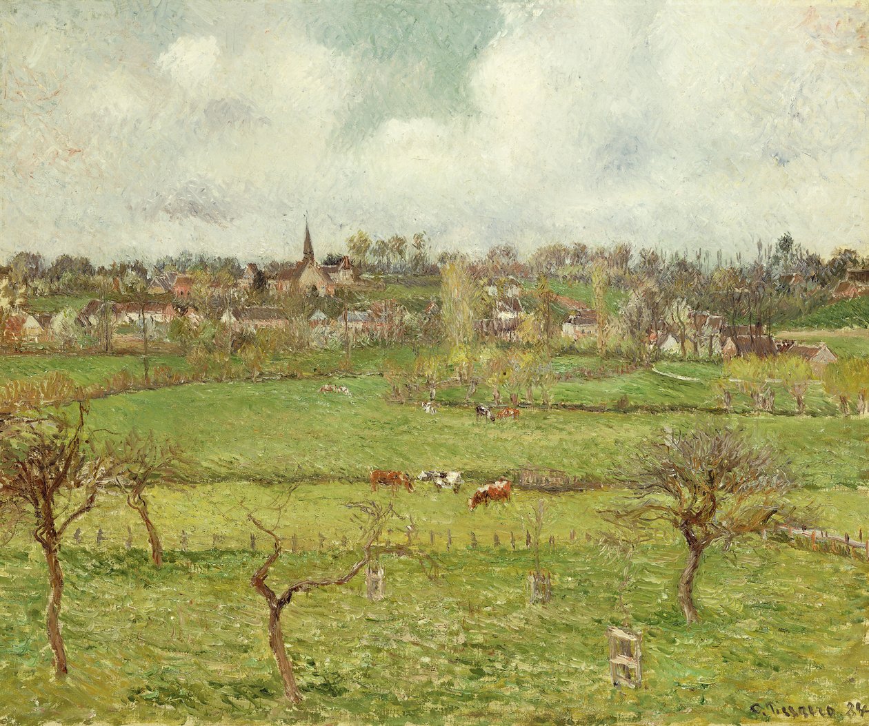 منظر بازينكورت ؛ Vue de Bazincourt ، 1884 بواسطة كميل يعقوب بيسارو