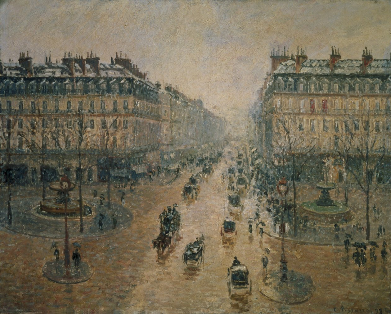 Avenue de L&39;Opera ، باريس بواسطة كميل يعقوب بيسارو