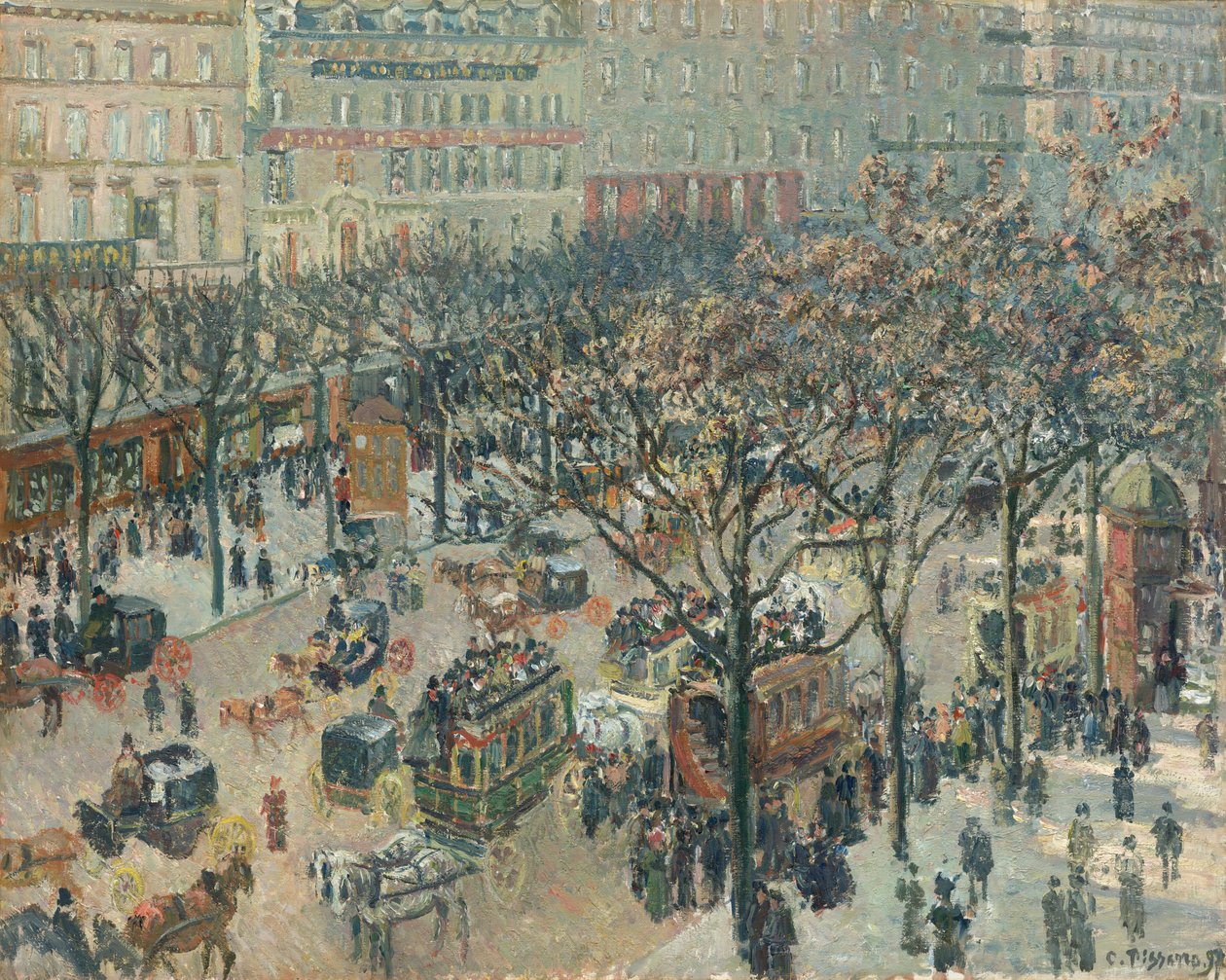 Boulevard des Italiens ، الصباح ، ضوء الشمس بواسطة كميل بيسارو