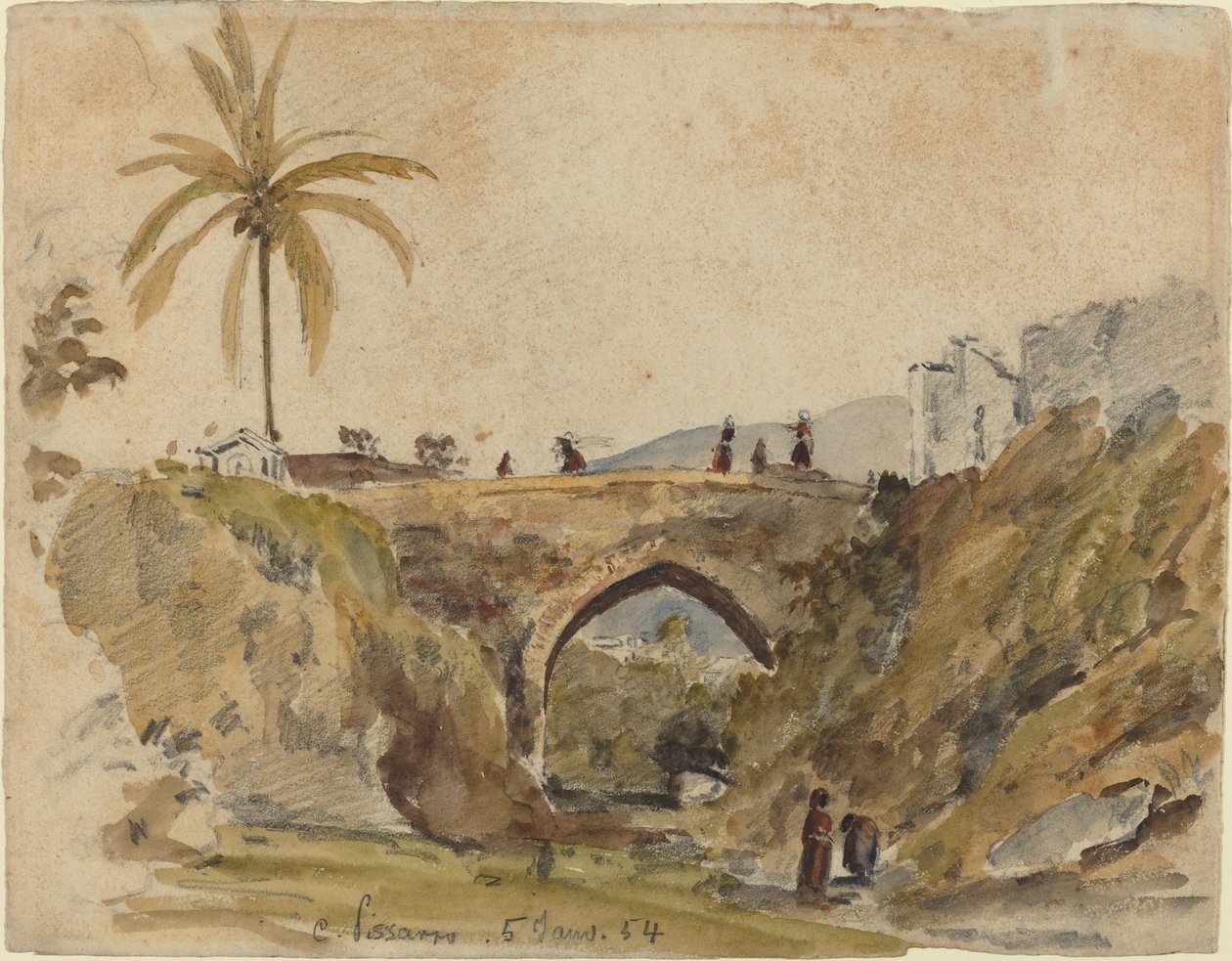 جسر في كاراكاس ، 1854. بواسطة كميل بيسارو