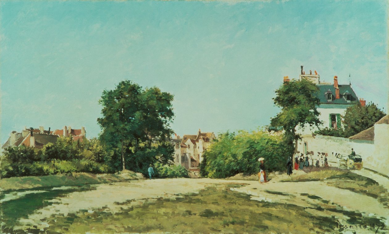 Clearing of the old cemetery in Pontoise (Place du vieux cimetiere a Pontoise) بواسطة كميل بيسارو