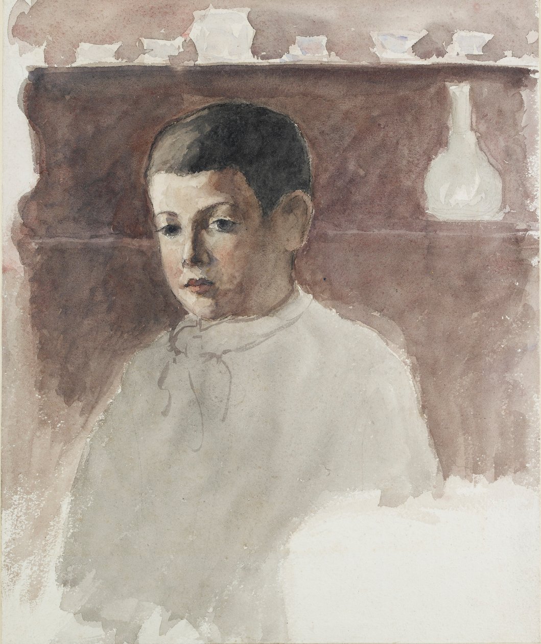 صورة نصف الطول لوسيان بيسارو 1863-1944 ، c1875 بواسطة كميل بيسارو