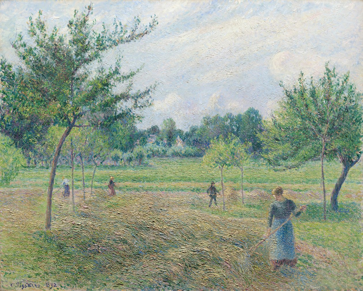 صناعة القش في Éragny ، 1892. بواسطة كميل بيسارو