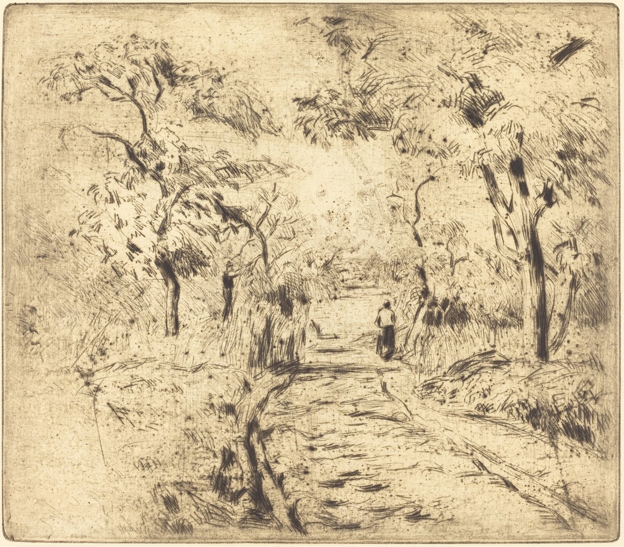 In the Fields at Ennery Dans les Champs ، a Ennery ، 1875. بواسطة كميل بيسارو