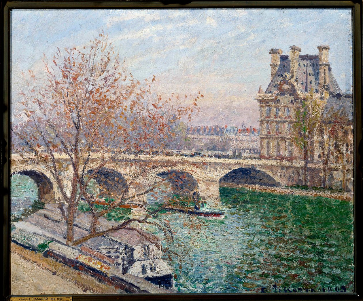 لو بونت رويال إي لو بافيلون دي فلور لوحة لكاميل بيسارو (1830-1903) 1903 صن. 0.54x0.65 م باريس ، متحف بترو باليه بواسطة كميل يعقوب بيسارو