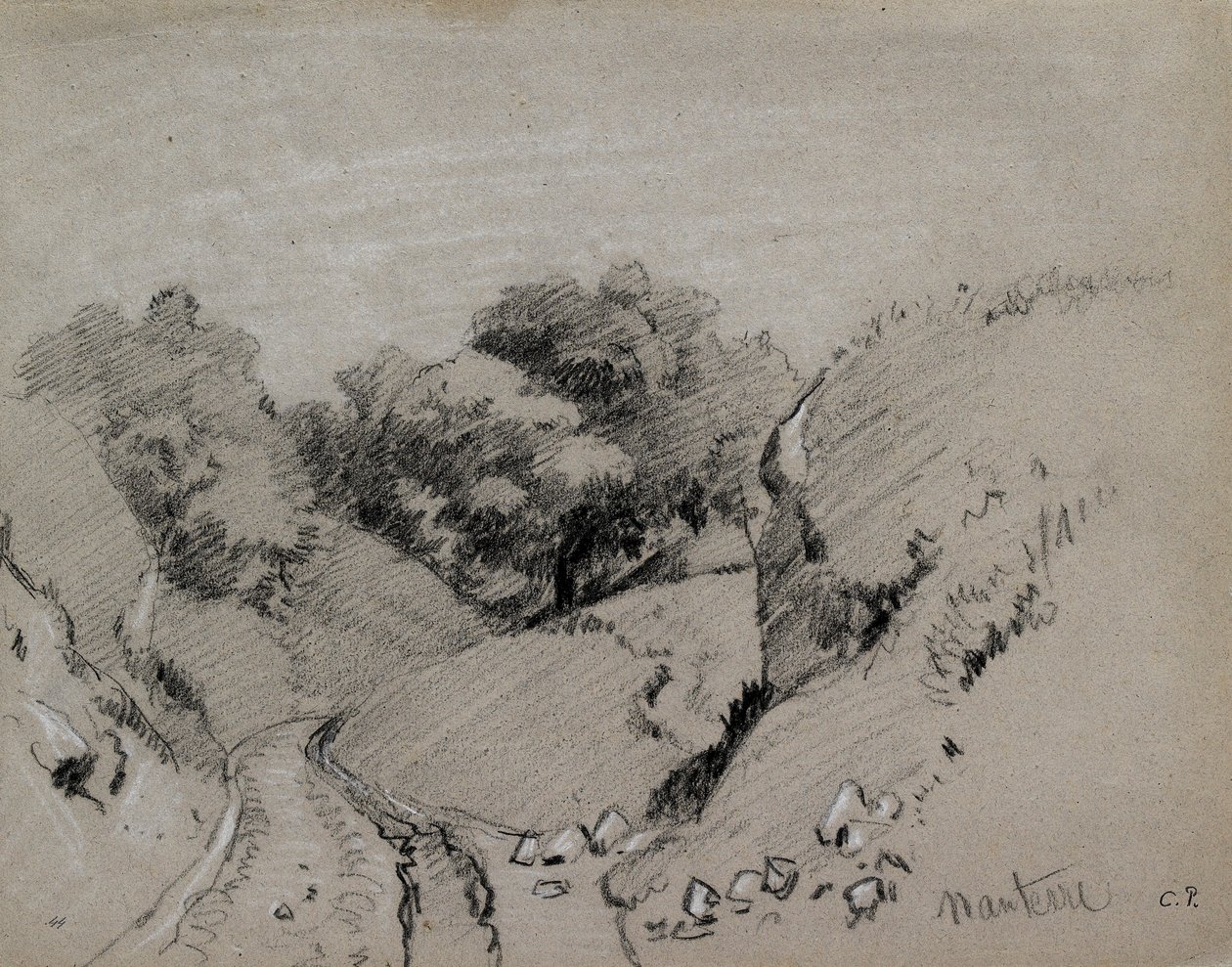 نانتير ، 1860 بواسطة كميل بيسارو