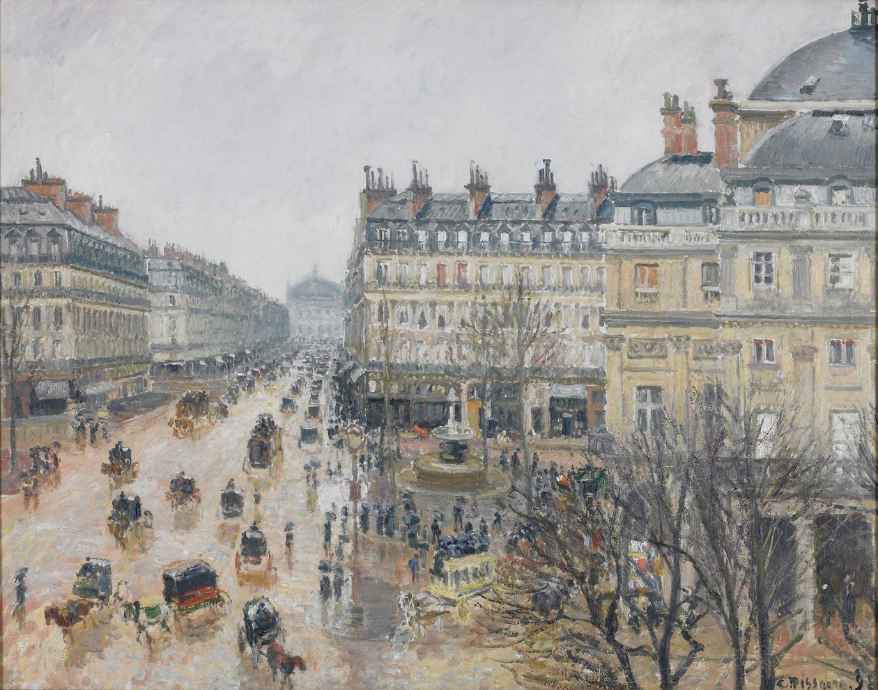 Place du Théâtre Français، Paris: Rain بواسطة كميل يعقوب بيسارو