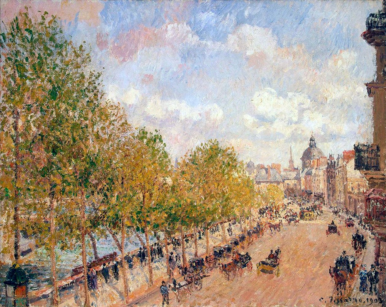 Quai Malaquais ، مشمس بعد الظهر ، 1903. بواسطة كميل بيسارو