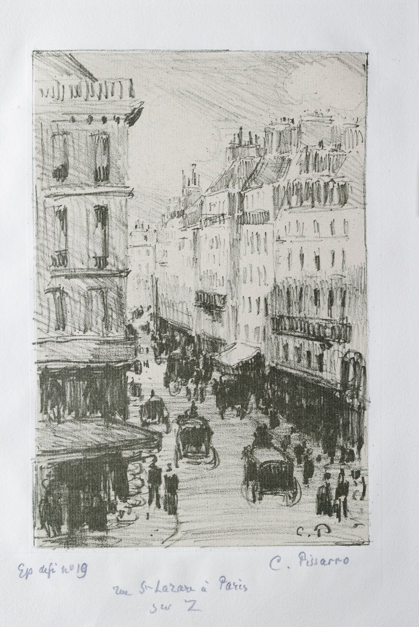 شارع سان لازار ، باريس ، 1897 بواسطة كميل بيسارو