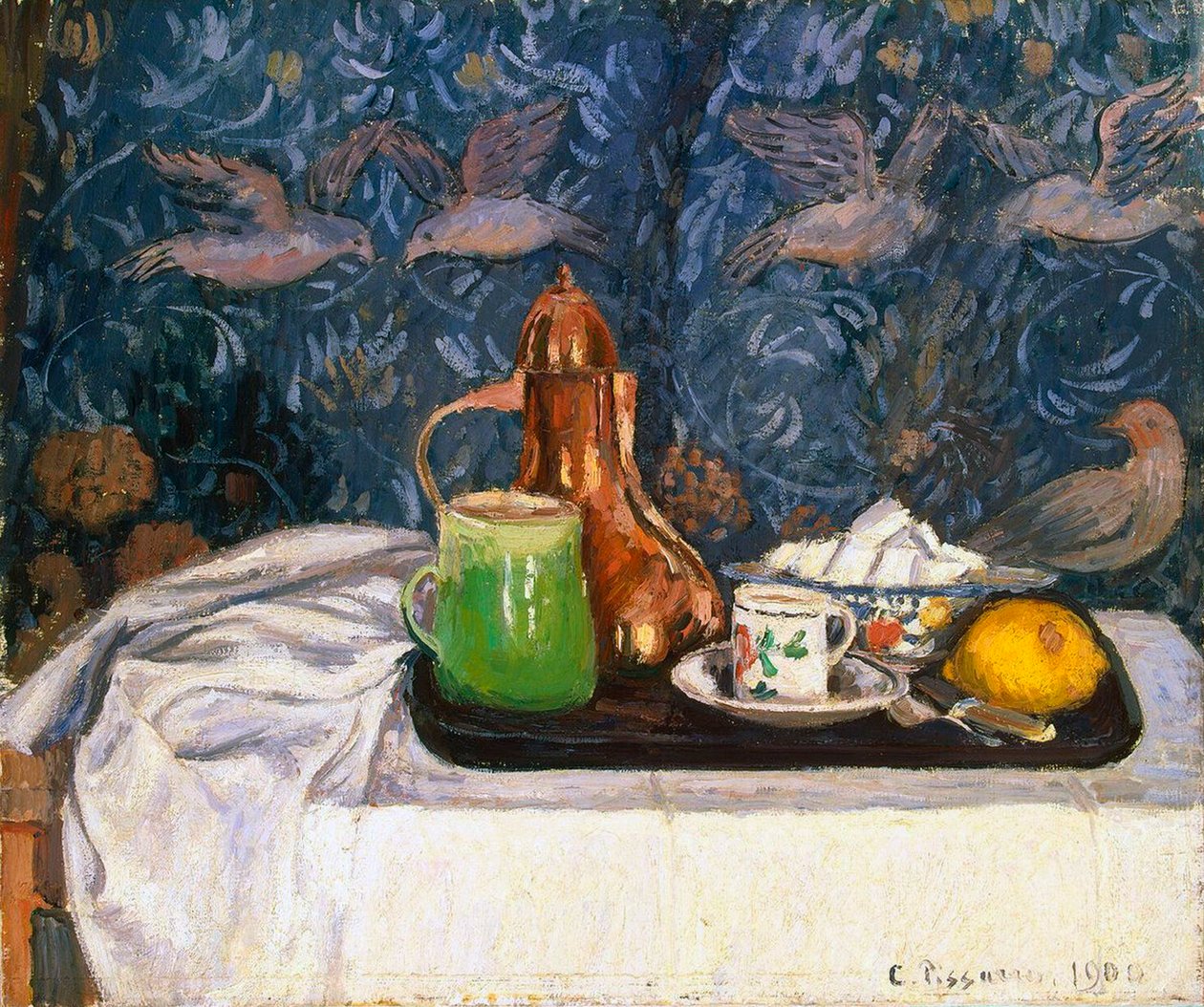 Still Life with a Coffee Pot '، 1900. بواسطة كميل بيسارو