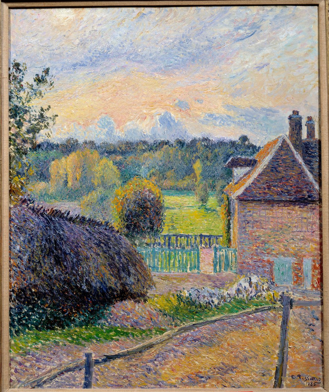 The House of Madness in Eragny لوحة لكاميل بيسارو (1830-1903) 1885 متحف غرونوبل للفنون الجميلة بواسطة كميل يعقوب بيسارو