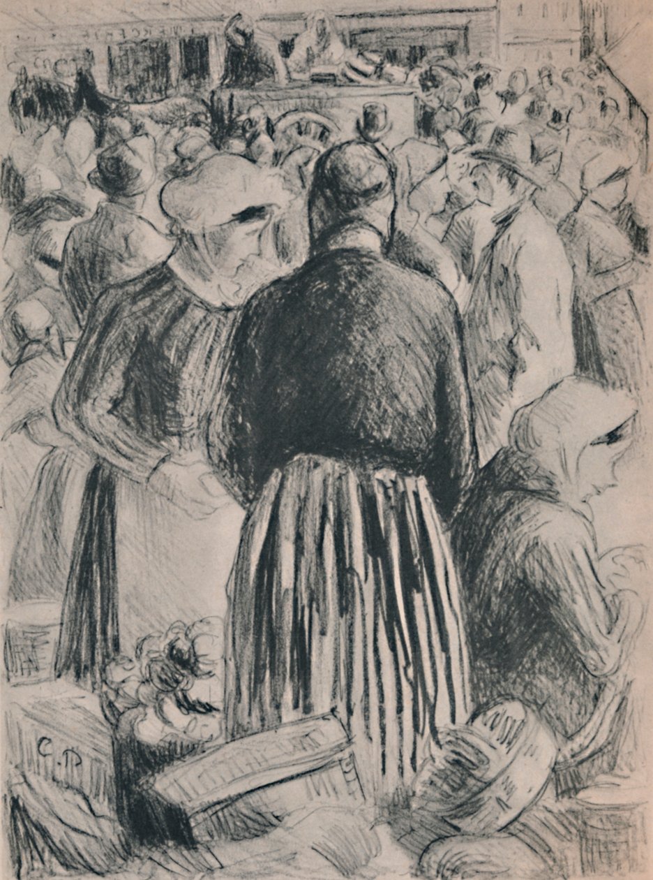 السوق في بونتواز ، 1895 ، 1946 بواسطة كميل يعقوب بيسارو