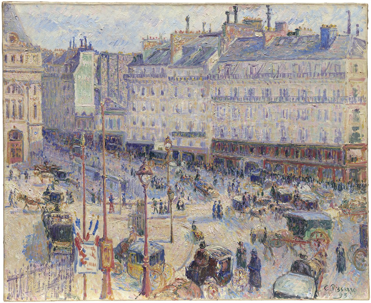 The Place du Havre ، باريس ، 1893. بواسطة كميل بيسارو