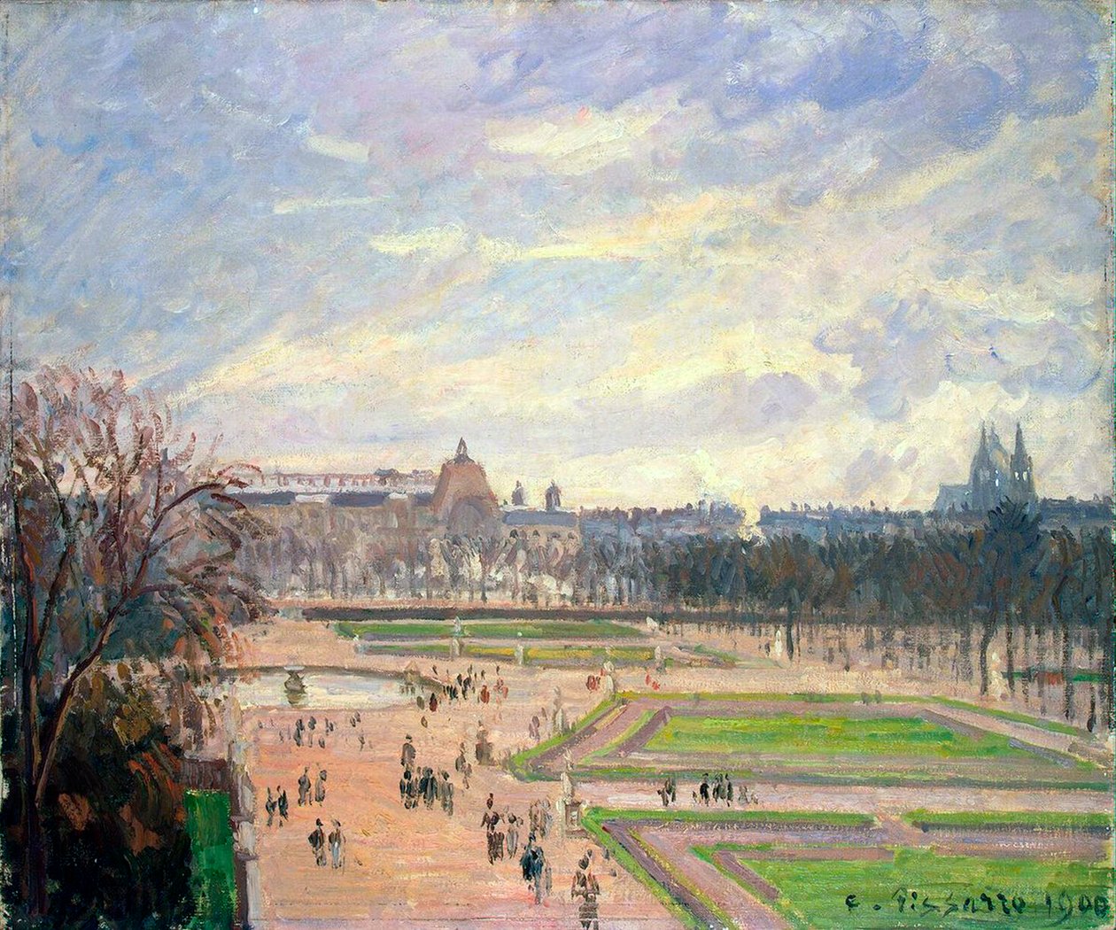 حدائق التويلري ، 1900. بواسطة كميل بيسارو