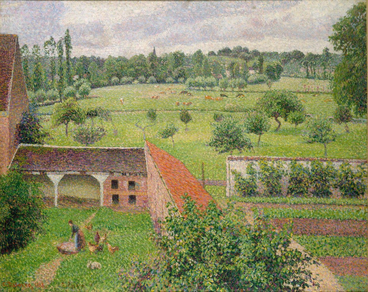 منظر من نافذتي ، Eragny-sur-Epte ، 1886-1888 بواسطة كميل بيسارو