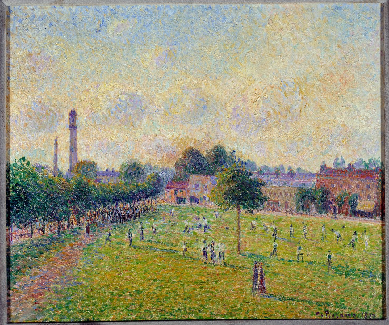 منظر أخضر كيو في لندن 1892 لوحة لكاميل بيسارو (1830-1903) 1892 صن. 0،46x0،55 م ليون ، متحف الفنون الجميلة بواسطة كميل يعقوب بيسارو