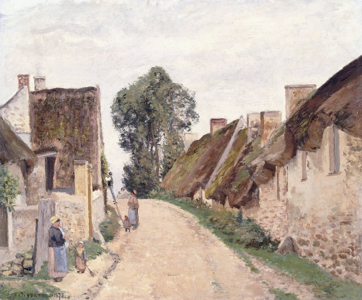 قرية Sstreet ، أوفير سور واز ، 1873 بواسطة كميل يعقوب بيسارو