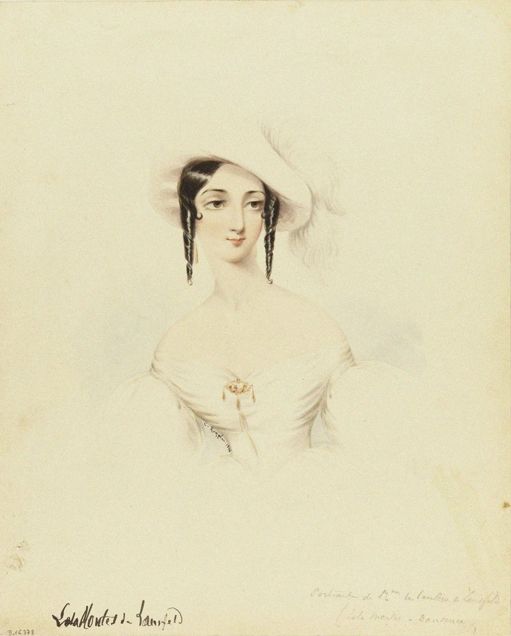 صورة للراقصة لولا مونتيز 1821-1861 ، 1846. بواسطة كميل روكويبلان