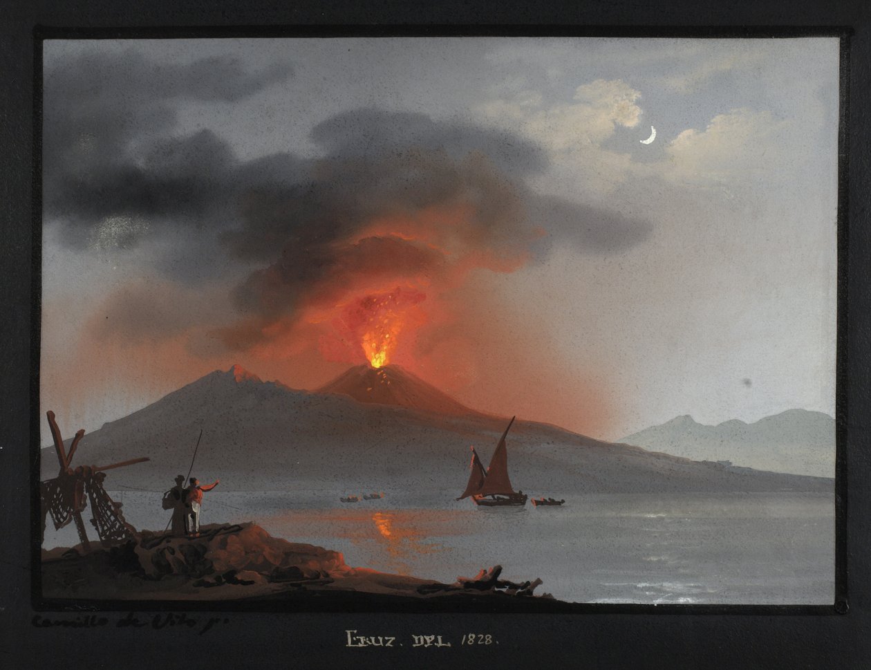 فيزوف ، ثوران عام 1828 بواسطة Camillo de Vito