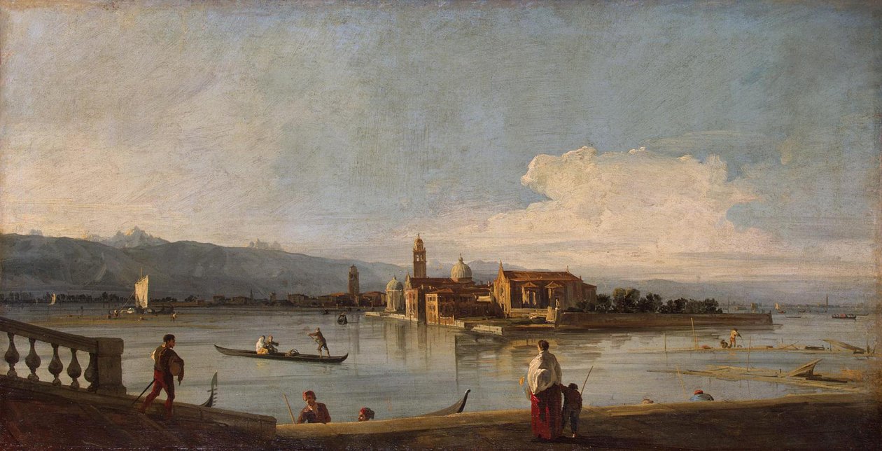 منظر لجزر سان ميشيل وسان كريستوفورو ومورانو ، من Fondamenta Nuove ، c.1725-28 بواسطة قناة جيوفاني أنطونيو (كاناليتو)