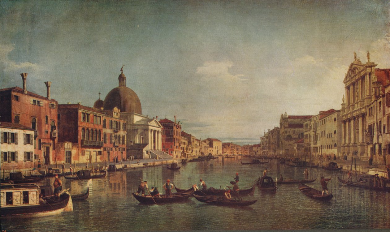 منظر على القناة الكبرى في البندقية ، c1740 ، c1915 بواسطة قناة جيوفاني أنطونيو (كاناليتو)