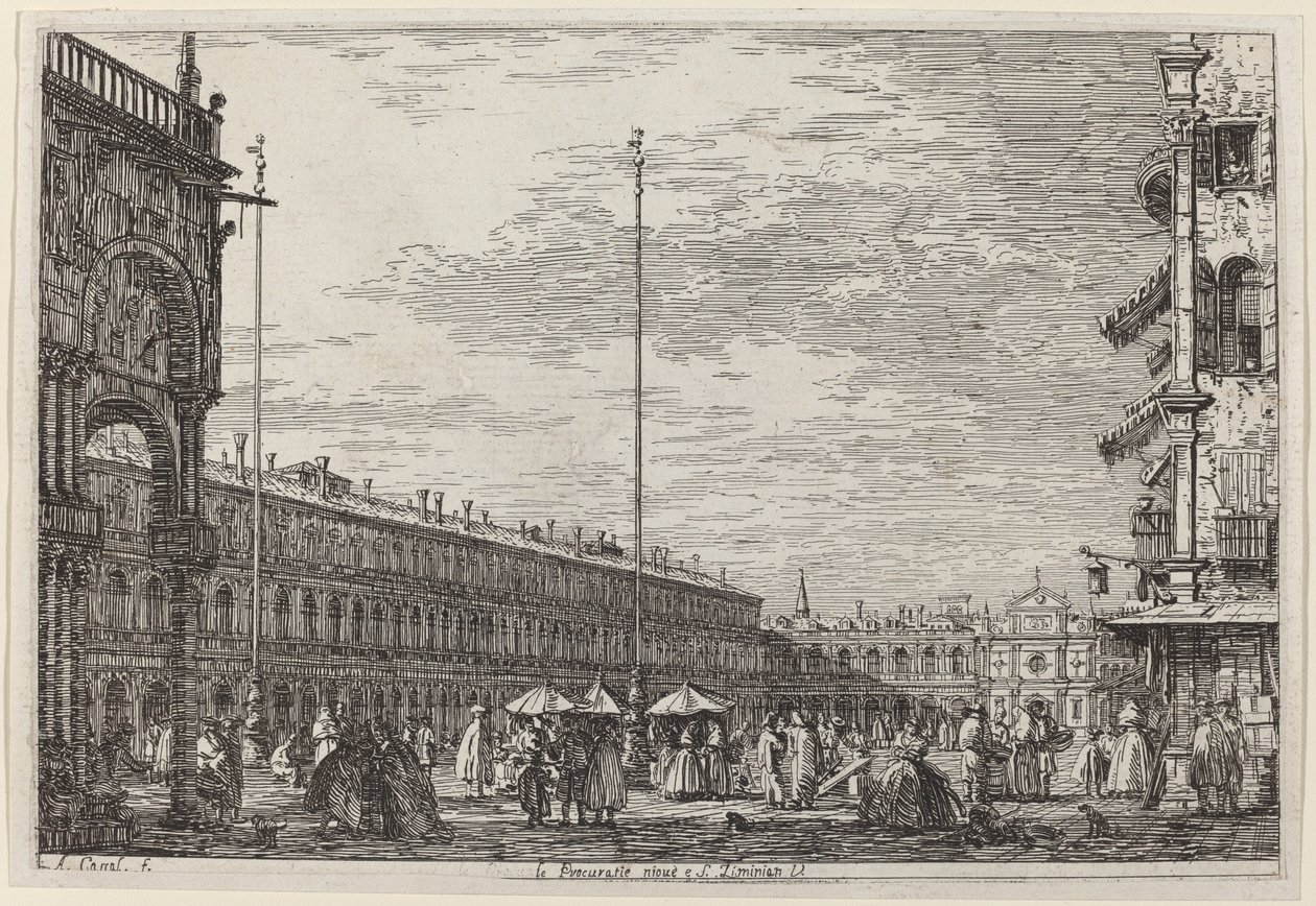 Le Procuratie niove e S. Ziminian V.، c. 17351746. بواسطة كاناليتو