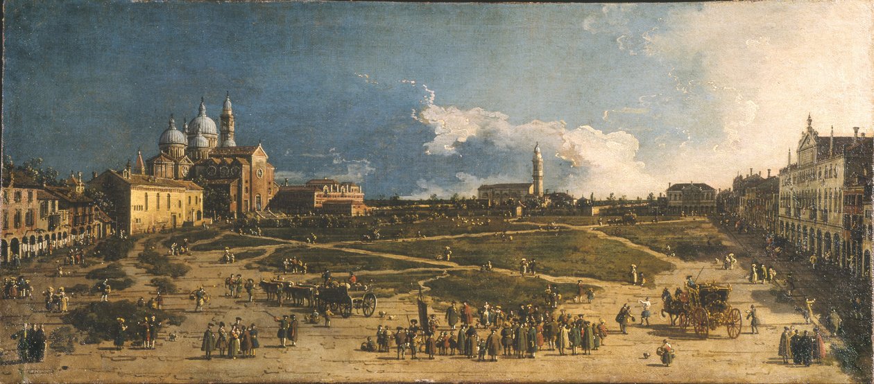 Prà della Valle في بادوفا ، 1740s بواسطة قناة جيوفاني أنطونيو (كاناليتو)